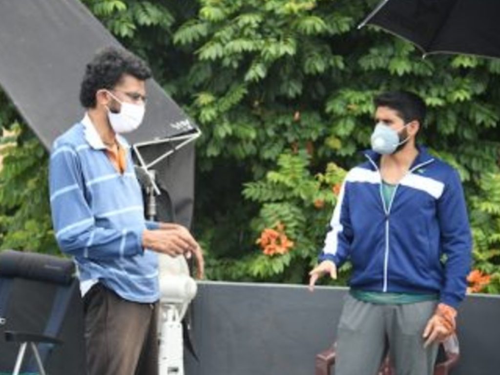 Sekhar Kammula with Naga Chaitanya Sekhar Kammula shooting Love Story