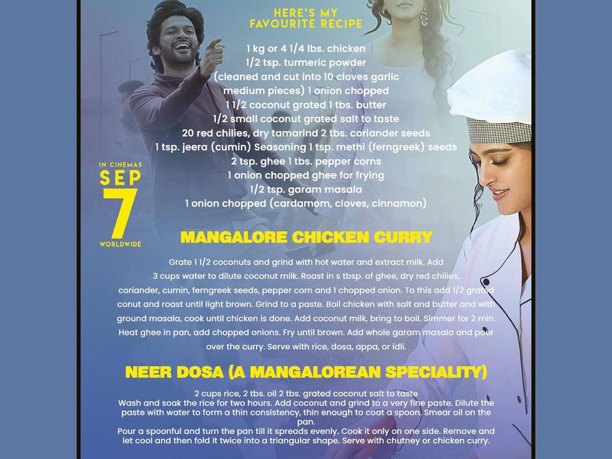 Anushka Shetty's recipe